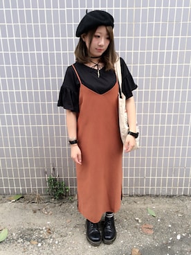 「CECIL McBEE（セシルマクビー）のアイテム（ハンチング/ベレー帽）」を使った、Mizuumiさん（レディース・150cm）の秋コーディネート