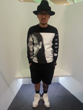 「DRKSHDW by RICK OWENS（ダークシャドウ バイ リックオウエンス）のアイテム（その他シューズ）」を使った、JashTsaiさん（メンズ・180cm）の夏コーディネート