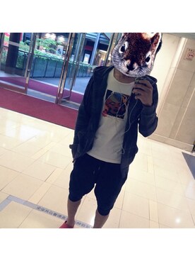 「PULL&BEAR（プルアンドベア）のアイテム（モッズコート）」を使った、Khalil C.さん（メンズ・167cm）の夏コーディネート