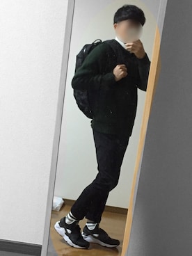 「ハラチ」｜「アイテム（デニムパンツ）」を使った、まこっちゃんさん（メンズ・168cm）の秋コーディネート