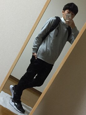 「ハラチ」｜「アイテム（ミリタリージャケット）」を使った、まこっちゃんさん（メンズ・168cm）の冬コーディネート