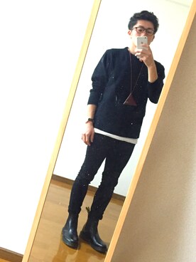 「アイテム（コインケース）」を使った、まこっちゃんさん（メンズ・168cm）の春コーディネート