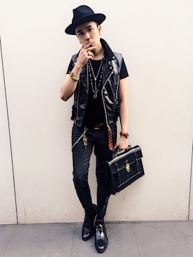 「McVingのアイテム」を使った、Echo Wangさん（メンズ・167cm）の春コーディネート