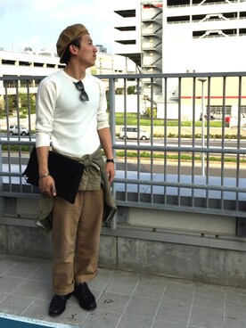 「EN ROUTE（アンルート）のアイテム（バッグ）」を使った、ゆぐさん（メンズ・174cm）の夏コーディネート