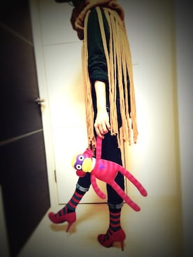 「Ungrid（アングリッド）のアイテム（ネックウォーマー/スヌード）」を使った、リー子さん（レディース・152cm）の冬コーディネート