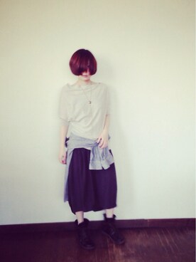 「AS KNOW AS」｜「アイテム（アクセサリー）」を使った、utakoさん（レディース・154cm）の春コーディネート