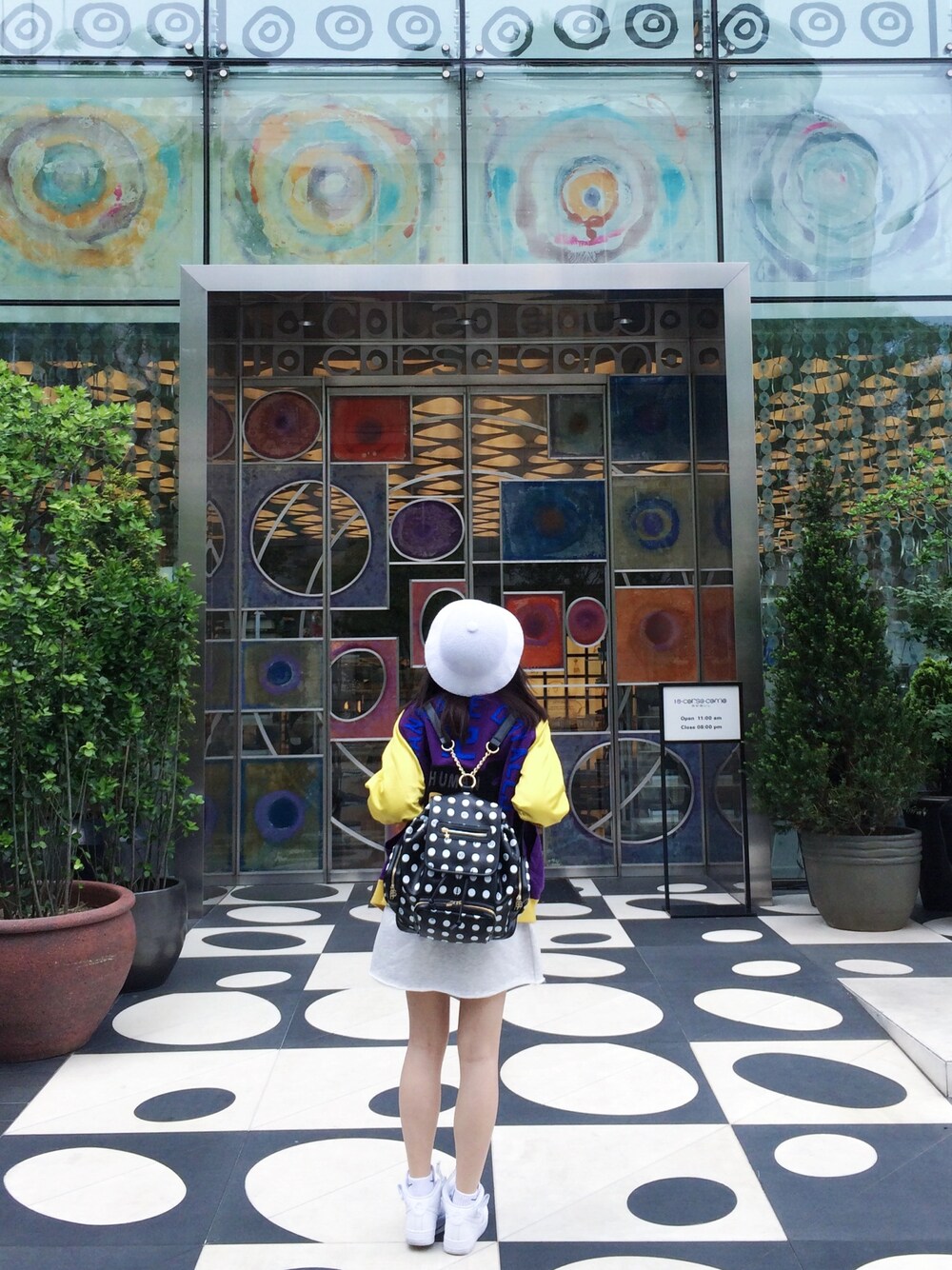 「HUMAN MADE、stussy women、KANGOL」｜「HUMAN MADEのアイテム（その他アウター、イエロー系）」を使った、Pauさん（レディース・162cm）の夏コーディネートの1枚目の写真