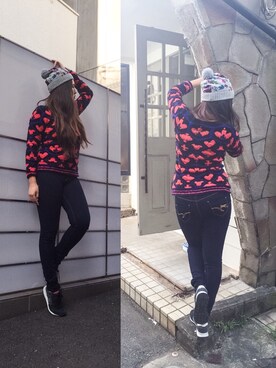 「Desigual（デシグアル）のアイテム（パンツ）」を使った、Midoriさん（レディース・168cm）の秋コーディネート