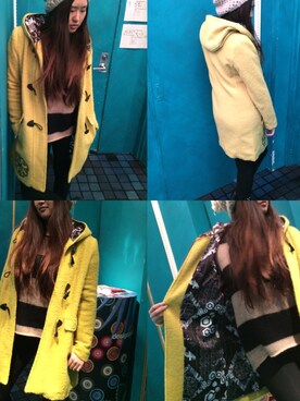 「Desigual（デシグアル）のアイテム（ダッフルコート）」を使った、Midoriさん（レディース・168cm）の秋コーディネート