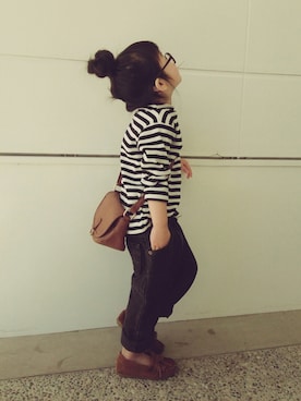 「AZUL by moussy（アズールバイマウジー）のアイテム（ワンピース/ドレス）」を使った、花音さん（キッズ・100cm）の春コーディネート