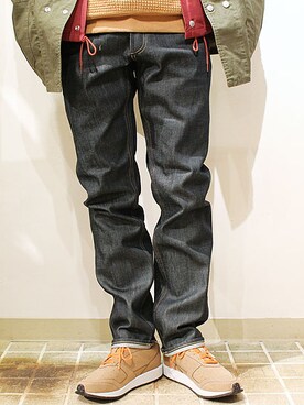 「デンハム」｜「アイテム（その他）」を使った、藍人さん（メンズ・175cm）の冬コーディネート