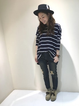 「ドルマンカットソー」｜NAOMIさん（レディース・156cm）の春コーディネート