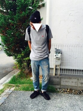 「THE NORTH FACE（ザノースフェイス）のザ・ノース・フェイス デイパック / BCフューズボックス（バックパック/リュック）」を使った、ソウさん（メンズ・172cm）の夏コーディネート