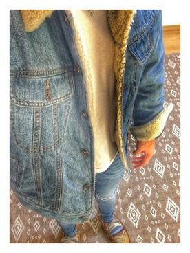 「GU（ジーユー）のアイテム（ジャケット/アウター、ブルー系）」を使った、takashi_Yさん（メンズ）の秋コーディネート