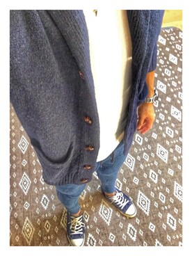 「UNIQLO（ユニクロ）のアイテム（Tシャツ/カットソー、ホワイト系）」を使った、takashi_Yさん（メンズ）の秋コーディネート