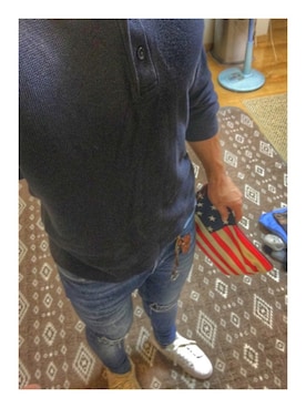 「UNIQLO（ユニクロ）のアイテム（Tシャツ/カットソー、ブラック系）」を使った、takashi_Yさん（メンズ）の秋コーディネート