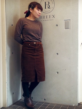 「アイテム（ブーティ）」を使った、Hatsumiさん（レディース・152cm・20代）の秋コーディネート