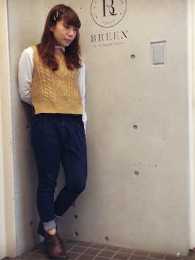 「アイテム（ブーティ）」を使った、Hatsumiさん（レディース・152cm・20代）の冬コーディネート