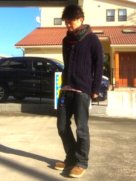 「HARE（ハレ）のアイテム（その他アウター）」を使った、Ryoさん（メンズ・167cm）の冬コーディネート