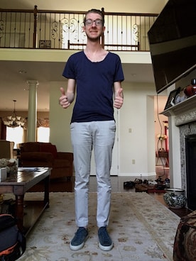「COMMON PROJECTS（コモンプロジェクト）のアイテム（シューズ）」を使った、Matさん（メンズ・183cm）の秋コーディネート