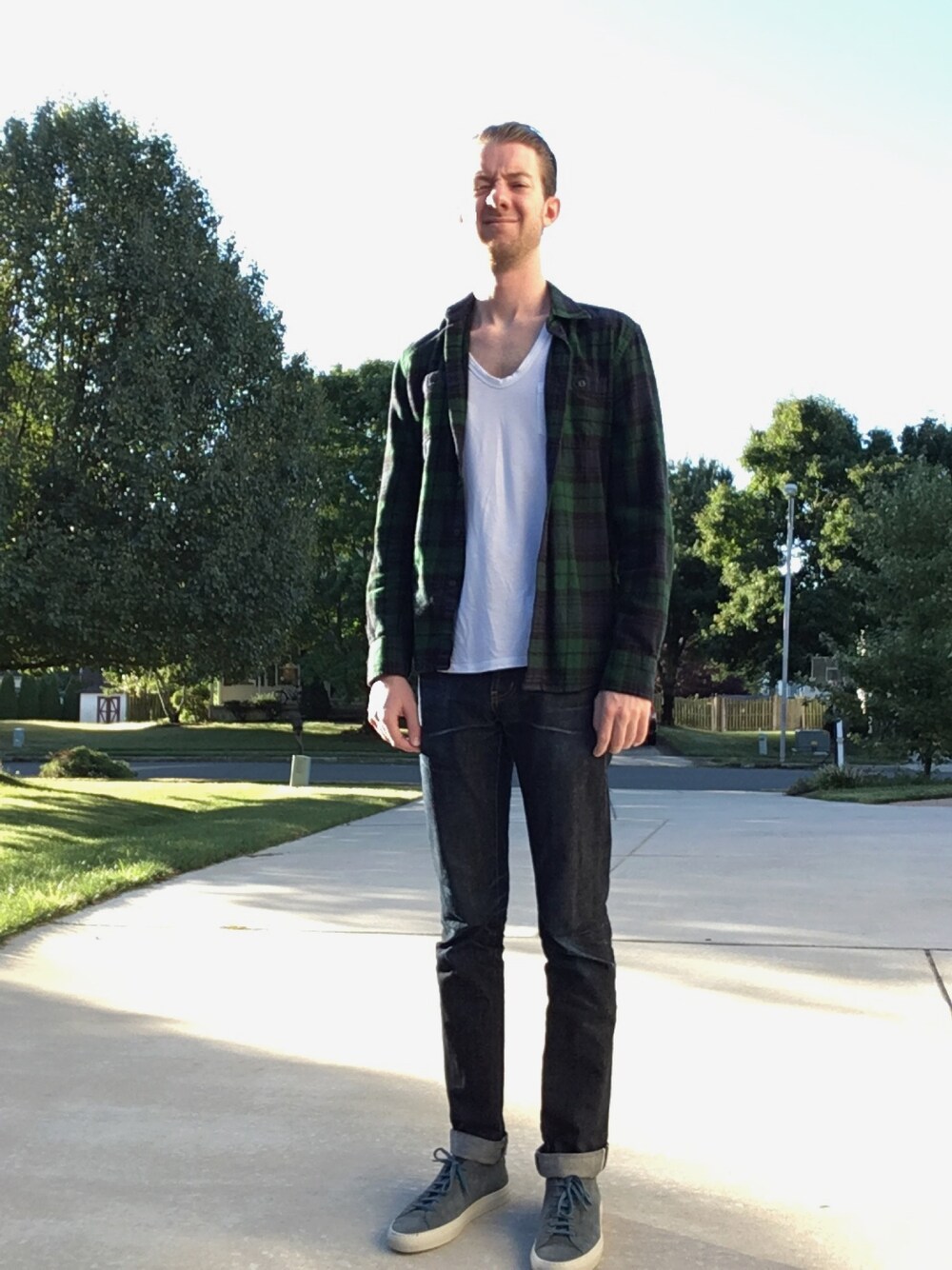 「alexanderwangのアイテム（Tシャツ/カットソー、ホワイト系）」を使った、Matさん（メンズ・183cm）の秋コーディネートの1枚目の写真