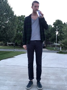 「COMMON PROJECTS（コモンプロジェクト）のアイテム（シューズ）」を使った、Matさん（メンズ・183cm）の秋コーディネート