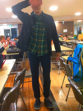 「Right-on（ライトオン）のアイテム（トレンチコート）」を使った、SUNさん（メンズ・176cm）の秋コーディネート