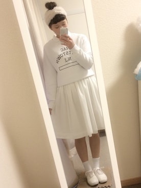 「スウェット×シャツ」｜おにぎりさん（レディース・160cm）の冬コーディネート