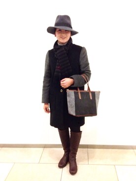 「grove（グローブ）のアイテム（その他アウター）」を使った、shooocomさん（レディース・158cm）の冬コーディネート