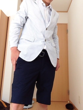 「ADPOSION（アドポーション）のアイテム（トップス）」を使った、篤人さん（メンズ・173cm）の春コーディネート