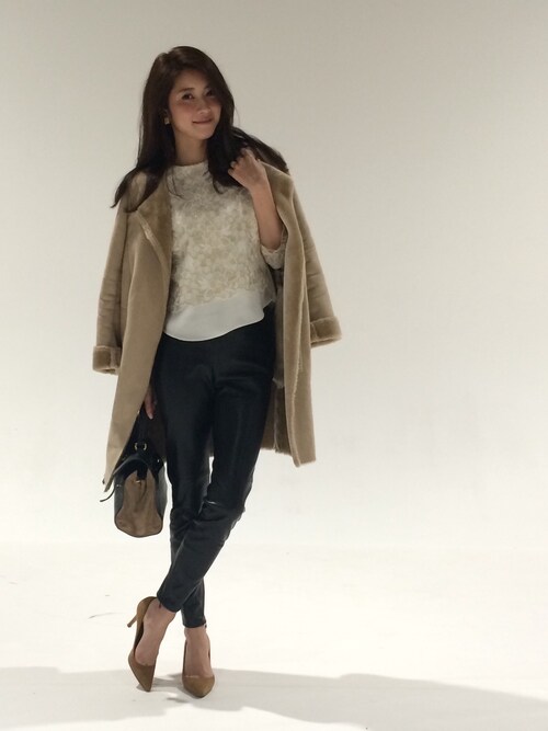 森絵里香 Bornyのムートンコートを使ったコーディネート Wear