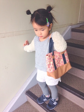 satochikaeさん（キッズ・90cm）の春コーディネート