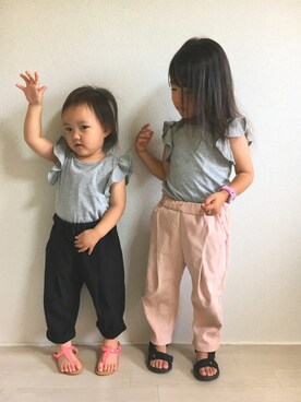 「サンサンサンさわやかサンダル祭」｜satochikaeさん（キッズ・100cm）の夏コーディネート