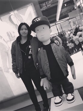 「Alpha Industries（アルファインダストリーズ）のアイテム（ナイロンジャケット）」を使った、wongaaaaadiさん（レディース・172cm）の秋コーディネート