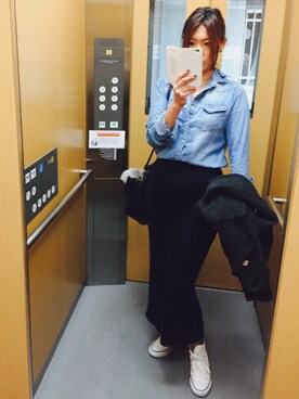 Keiko Matsuzakiさんの「WOMEN メリノブレンドリブスカート」を使ったコーディネート