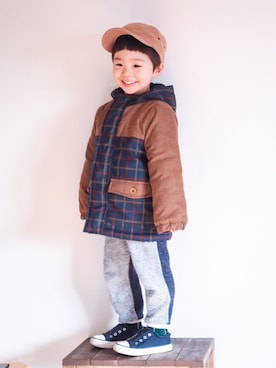 「LAGOM（LAGOM）のアイテム（ジャケット/アウター）」を使った、*＊キナリ＊*さん（キッズ・100cm）の冬コーディネート