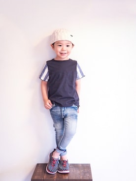 **キナリ**さん(キッズ・100cm)の夏コーディネート
