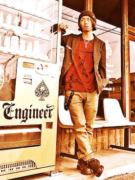「SMACK ENGINEER（スマックエンジニア）のアイテム（ジャケット/アウター）」を使った、MARveloUsさん（メンズ・165cm）の秋コーディネート