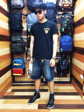 「PROVIDERのアイテム（パンツ）」を使った、WEIさん（メンズ・180cm）の夏コーディネート
