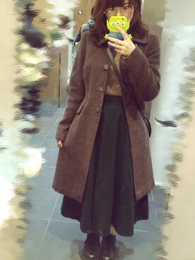 「TOCCA（トッカ）のアイテム（ジャケット/アウター）」を使った、Mickeyさん（レディース・158cm）の冬コーディネート