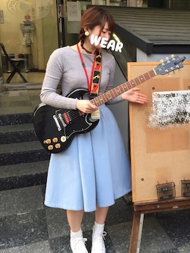 「Gibson   （-）のアイテム」を使った、Mickeyさん（レディース・158cm）の春コーディネート