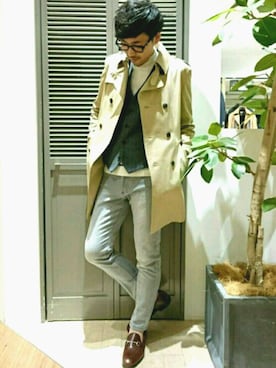 「HIGH STREET（ハイストリート）のアイテム」を使った、KOBさん（メンズ・171cm）の秋コーディネート