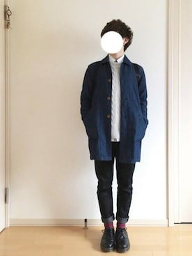 「アイテム（ステンカラーコート）」を使った、namekujiさん（メンズ・167cm・10代）の秋コーディネート