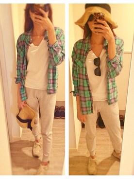 うえむら あやのさん（レディース・165cm）の夏コーディネート