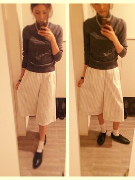 「ソックス」｜うえむら あやのさん（レディース・165cm）の春コーディネート