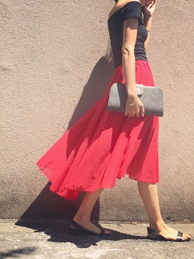 うえむら あやのさん（レディース・165cm）の夏コーディネート