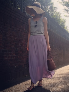 うえむら あやのさん（レディース・165cm）の夏コーディネート