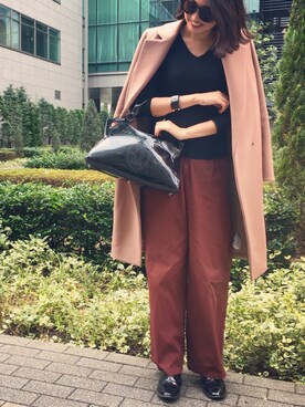 うえむら あやのさん（レディース・165cm）の冬コーディネート