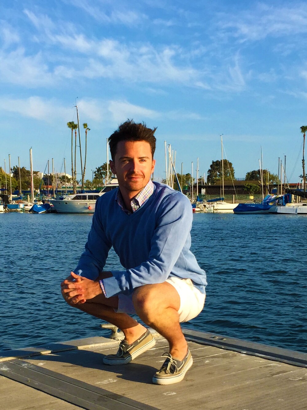「summer、ootd、HAMPTONS、blogger、menswear」｜「Scott Barber Apparelのアイテム（シャツ/ブラウス、その他）」を使った、Kyle Langanさん（メンズ・175cm）の夏コーディネートの1枚目の写真