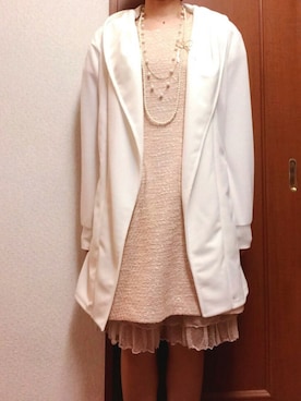 「CECIL McBEE（セシルマクビー）のアイテム（その他アウター）」を使った、Hirokoさん（レディース・154cm）の春コーディネート